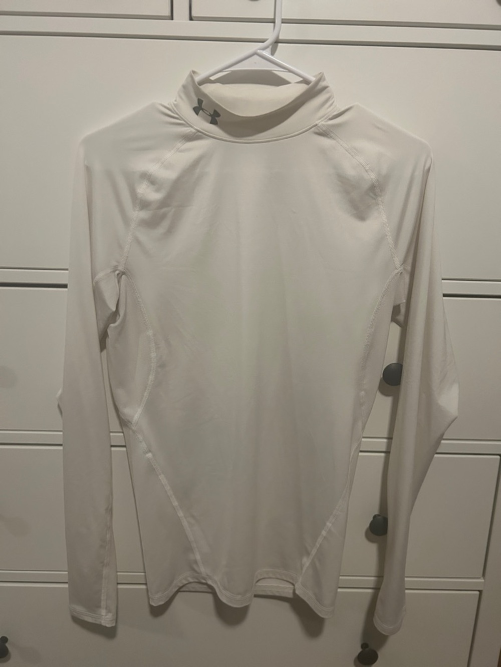 Under Armour White Performance Mock Neck Top